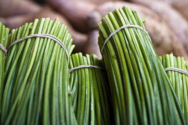 rau hẹ ngó sen